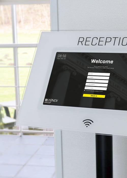 welcome-kiosk.jpg Welcome kiosk in the Reception