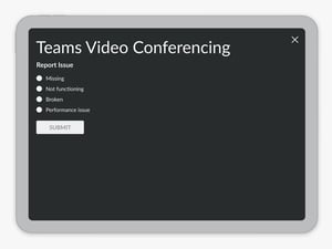 iPad Meeting Room and Conference Room displays issue report.