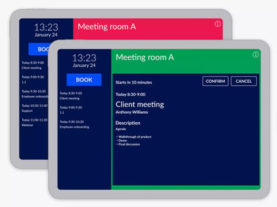 AskCody conference room schedule display