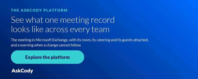 AskCody call-to-action banner reading: See what one meeting record looks like across every team. Explore the platform.
