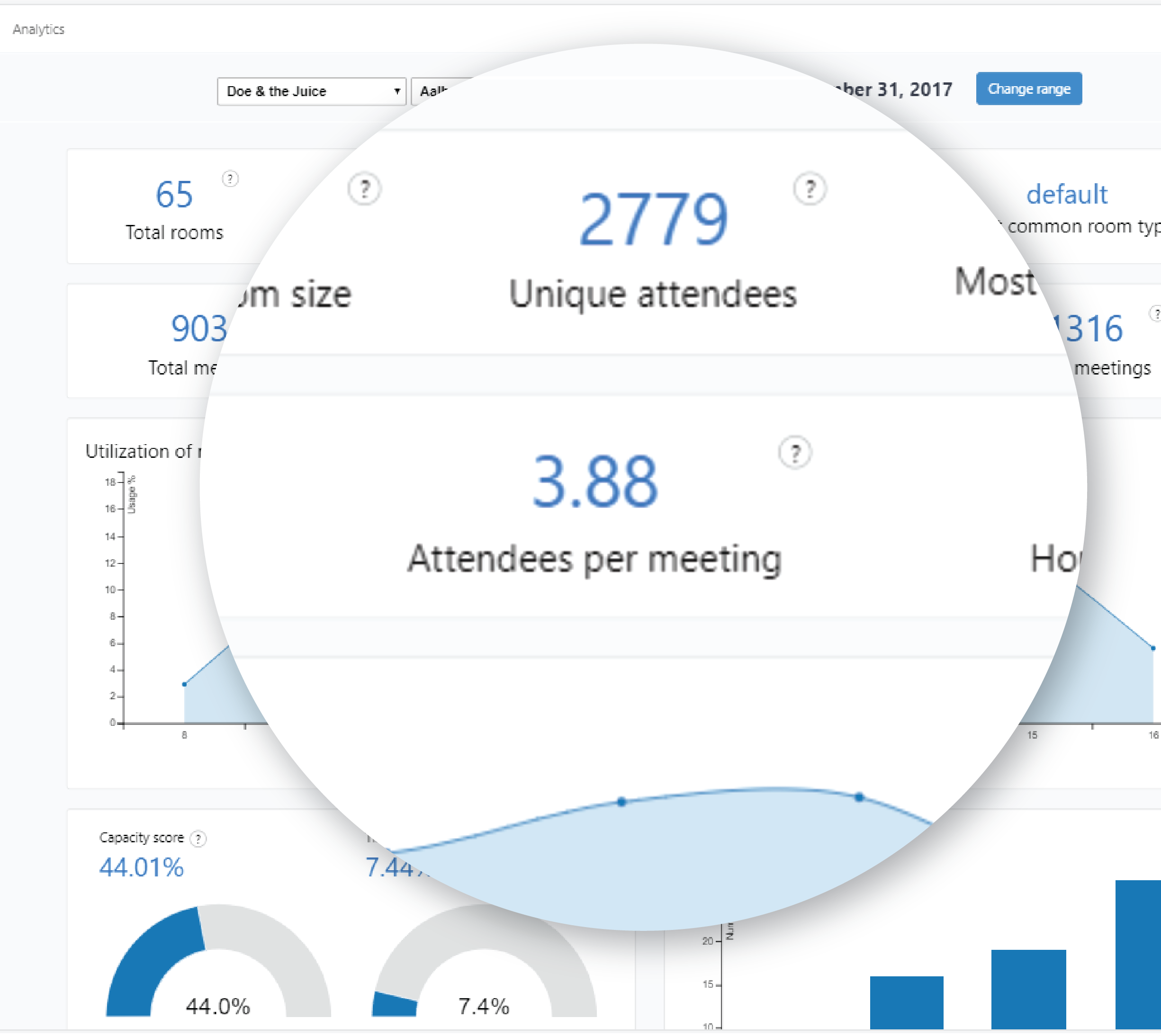 Closeup of Meeting Room Booking module