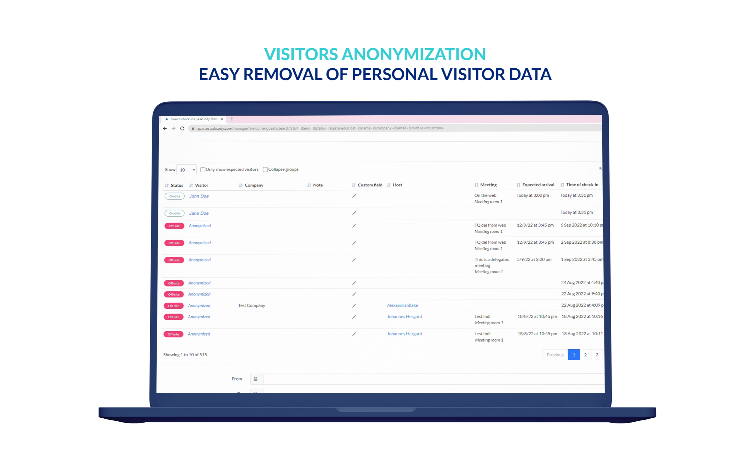 Visitors Anonymization - Easy Removal Of Personal Visitor Data