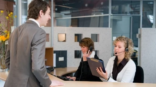 Front desk reception